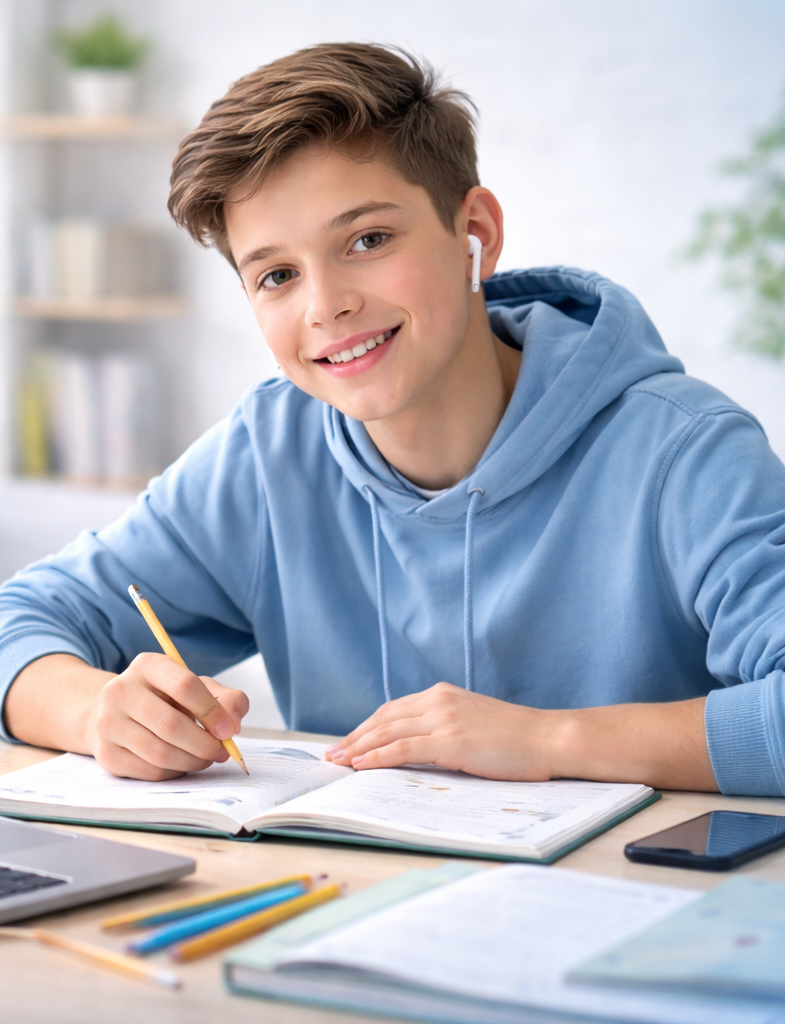 Students studying together